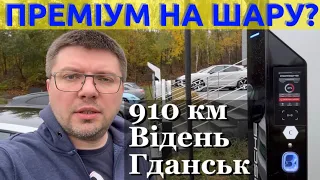 3 зарядки на 910 км автобанами в листопаді? Оптимальний маршрут Відень-Гданськ?