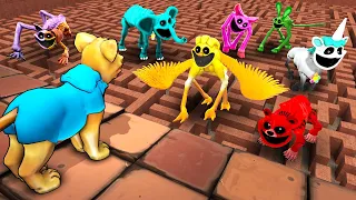 Can SMILING CRITTERS GIANT FORM find me in a MAZE?! (Garry's Mod Sandbox)