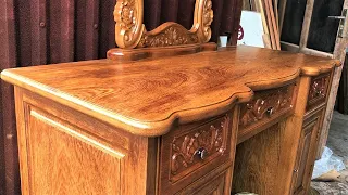 Amazing Woodworking Design Ideas & Peak Woodworking Skills // Building Vanity Table From Hardwood