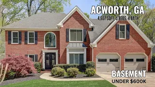 Resale home in Acworth, GA with a basement Under $600K