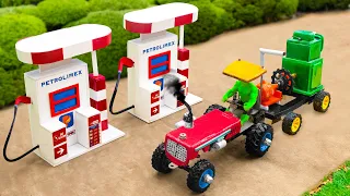 diy tractor mini petrol pump for diesel engine water pump | creative science project @sunfarming7533