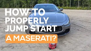 How to properly jump-start a Maserati?