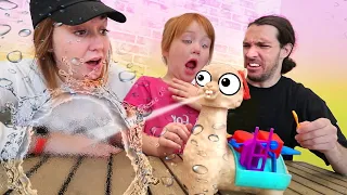 LLAMA SPiT challenge!!  Adley Plays and Reviews fun family GAMES inside! who is the new game master?