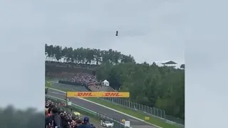 Jetpack Guy over Spa Vs SF90 going over 200 km/h on track