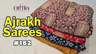 #162 Pure Ajrakh Saree in Wholesale Price #ajrakh #ajrakhsaree #chitraapparels #modalsilk