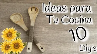 10 Lindas IDEAS para DECORAR tu COCINA / Ideas RECICLADAS / Diy´s for kitchen / ideias para cozinha