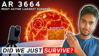 I Captured Gigantic Sunspot through Telescope in Hindi 🔭 | Solar Activity at Its Peak ☀️