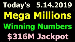 Today Mega Millions Winning Numbers 14 May 2019 Tuesday. Tonight Mega Millions Drawing 5/14/2019