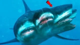 समुद्र के नीचे क्या है? दुनिया की सबसे खतरनाक शार्क | (2 headed shark) #megalodon #shorts