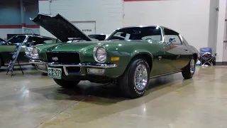 1970 Chevrolet Chevy Camaro SS 396 4 Speed in Green & Engine Sounds My Car Story with Lou Costabile