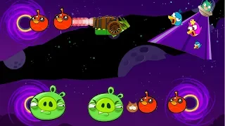 Angry Birds Cannon 5 - HIT BAD PIGS IN SPACE BY BLASTING THROUGH BLACKHOLE!