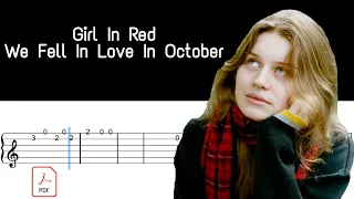 We fell in love in october - Girl In Red || Easy Guitar Tabs