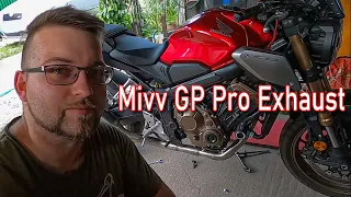 Honda CB650R Mivv GP Pro kipufogórendszer csere