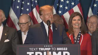 Former President Donald Trump defeats Nikki Haley in Republican primary in Haley's home state of Sou