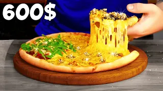 Pizza más cara del mundo | Preparamos pizza de oro de $ 700 por VANZAI COCINANDO