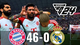 FC 24 PS5 Gameplay | Bayern Munich 46-0 Real Madrid -Ft, Messi , Ronaldo, Mbappe, Salah, Bellingham