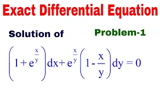 Exact Differential Equation Problem 1 /First order & first Degree ODE