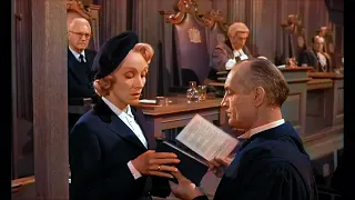 Witness for the Prosecution 1957 Marlele Dietrich/Charles Laughton colorized