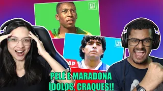 2 em 1 - Rap do Maradona TRIBUTO À LENDA ARGENTINA & Rap do Pelé | O REI DO FUTEBOL - REACT EM CASAL