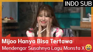 Mijoo Hanya Bisa Tertawa Mendengar Susahnya Lagu Monsta X 🙂 #IdolSongDictationContest2  🇮🇩SUB INDO🇮🇩