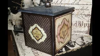 Decoupage Tutorial  Forged Metal On Box - Εφέ Σφυρήλατου σε Κουτί - Diy Step by Step