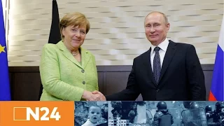 N24 Nachrichten - Treffen mit Putin: Findet Merkel einen Weg aus der Dauerkrise mit Russland?