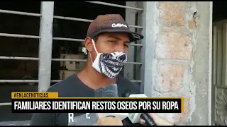 Familiares identifican restos óseos por su ropa