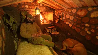 Totally secret underground high on the mountains with my Dog Bonny. Sleep warm and cozy in the cabin