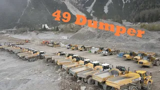 *49*  Dumper am Reschensee * Caterpillar - Liebherr - Volvo