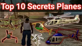 Top 10 Secrets Planes and Helicopters Cheats in GTA San Andreas || All Best Planes in GTA San