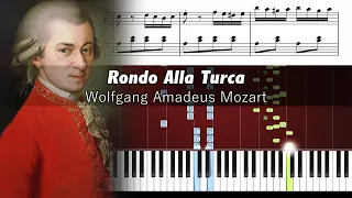 Mozart - Rondo Alla Turca - Piano Tutorial with Sheet Music