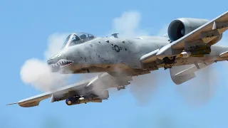 "Охотник на танков" Штурмовик A-10 Тандерболт II - Стрельбы из Пушки GAU-8 Avenger