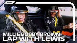 Millie Bobby Brown's Lap With Lewis Hamilton  | F1 Pirelli Hot Laps