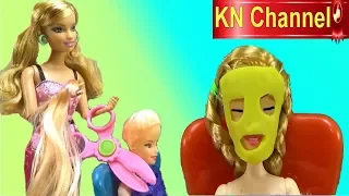 Đồ chơi trẻ em BÚP BÊ BARBIE BỊ CẮT ĐỨT TÓC TRONG HAIR SALON LÀM ĐẸP