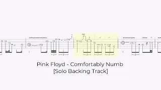 Pink Floyd - Comfortably Numb - [ First Solo Backing Track with tabs]