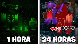 24 HORAS TREINANDO PARA DERROTAR O WARDEN NO MODO HARDCORE DO MINECRAFT - O FILME