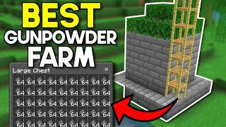 BEST Gunpowder Farm Minecraft Bedrock 1.20 (No Creepers) (MCPE/Xbox/PS4/Nintendo Switch/Windows10)