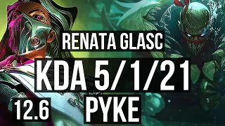RENATA GLASC & Ashe vs PYKE & Kai'Sa (SUP) | 5/1/21, 68% winrate | EUW Master | 12.6