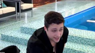 Big Brother Canada 2 - Jon falls in pool. Buttcrack out with the girls undressing his socks