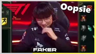 Faker can't hold his Laugh after his Bronze Play