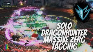 Solo Dragonhunter Tagging along with Massive Zerg in GW2 WVW 2023