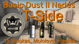 Basic Nades (Smokes, Molotovs, Flashes) Dust II T-Side | CS:GO (2023)
