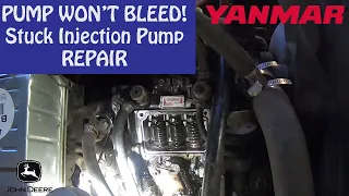 Fixing Stuck Injection Pump - Yanmar  3 Cylinder Diesel - 3TN82E