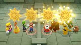 Super Mario Party - MiniGames - First game Half the Battle 수퍼 마리오 파티 미니게임 매달 맞추기 대결! | スーパーマリオパーティ