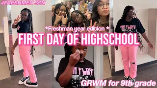 GRWM: FIRST DAY OF HIGHSCHOOL + VLOG!! (FRESHMEN EDITION)