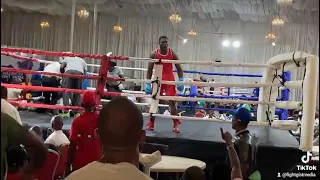 Brutal*l Boxing knockout punch at National Sports festival in Asaba, , Nigeria.