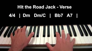 How to play Hit The Road Jack on piano by Ray Charles - Blues Course - Solo Version