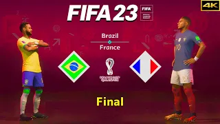 FIFA 23 - BRAZIL vs. FRANCE - FIFA World Cup Final - Neymar vs. Mbappé - PS5™ [4K]