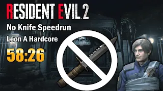 Resident Evil 2 Remake Speedrun - Leon A Hardcore No Knife 58:26