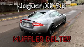 Jaguar XK 5.0 N/A Muffler Delete | It Sounds Like It's STRAIGHT PIPED!!!